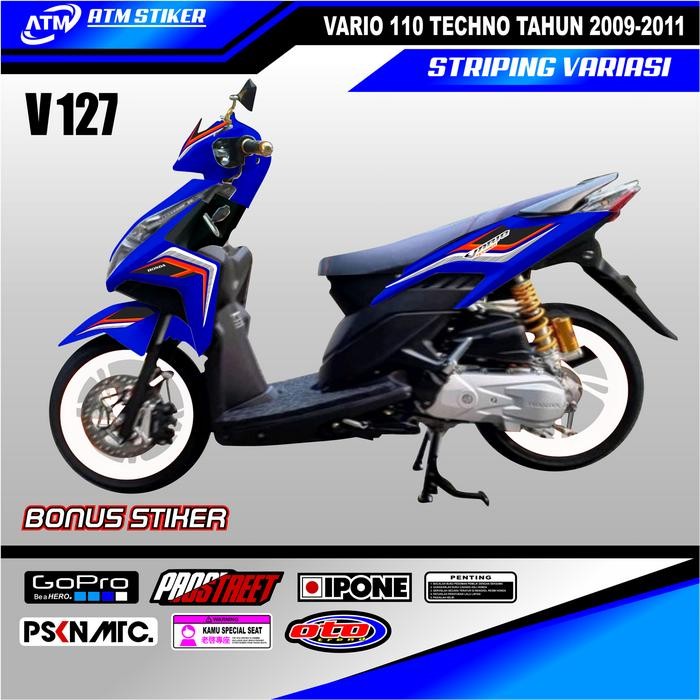 PREMIUM Stiker striping variasi vario 110 techno Thn 2009 - 2011 kode ( V127 )