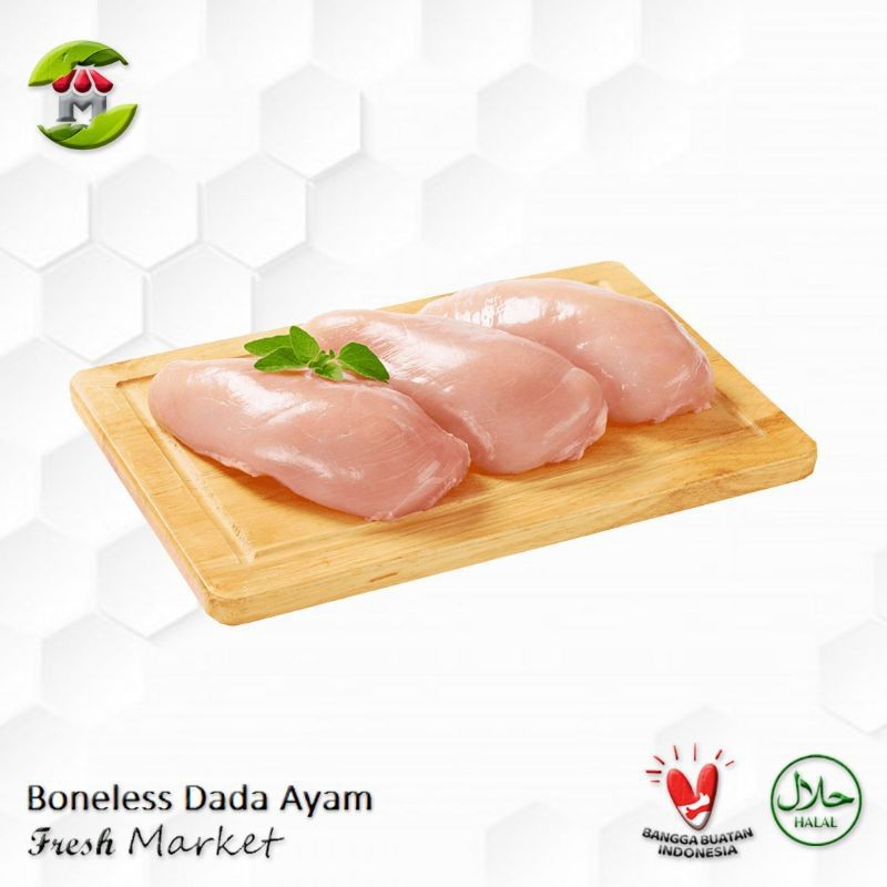 

[DEPOK] Boneless Fillet Dada Ayam Tanpa Kulit Pack 970gr - 1kg