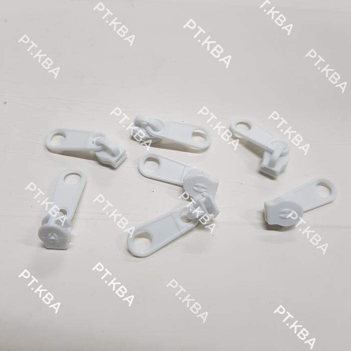 Klip Kepala Resleting Plastik No 3 Putih