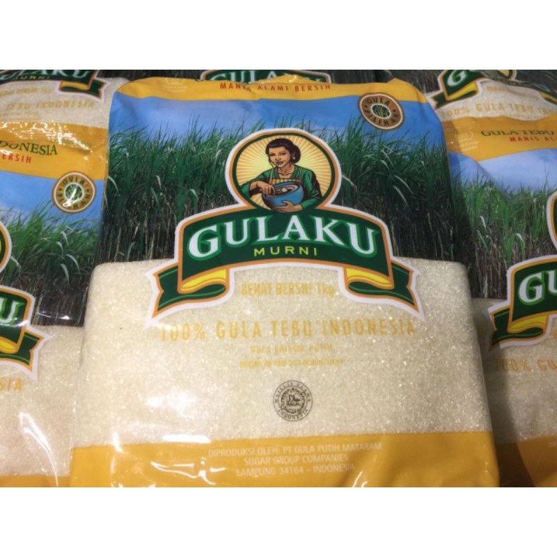 

Gula Pasir GULAKU Kuning Kemasan 1 Kg Gula Tebu Kristal Putih GULAKU