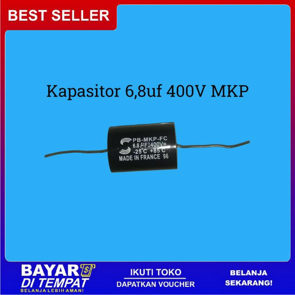 FREE ONGKIR KAPASITOR 6,8 UF 400V SURENBIG KAPASITOR MKP SOLUN SOLEN 6,8UF ORI BISA COD