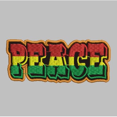 BCP-280 PATCH BORDIR LOGO PEACE RASTA REGGAE AKSESORIS