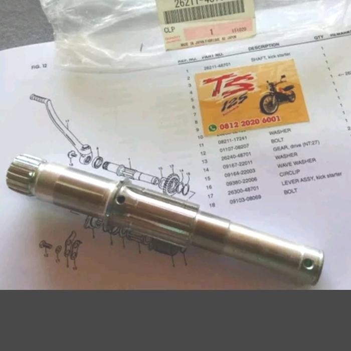 As Selahan Ts125 As Kick Stater Ts125 As Engkol Ts125