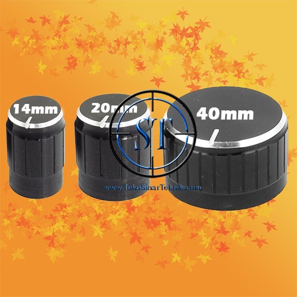 [YE] Knop Potensio Alumunium 14mm 20mm 40mm Knob Tutup Box Ampli Mengkilap