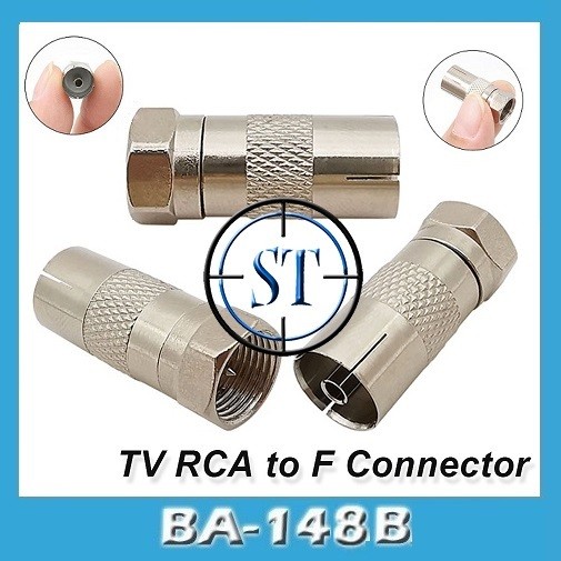 [YE] Konektor F Drat Besi Male to Antena Tv Female Adapter Converter Jarum Jack Sinyal Parabola