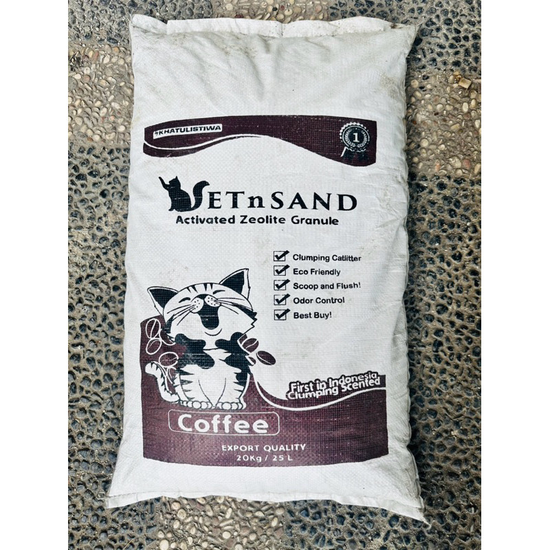 VETSAND Pasir Granule Zeolit Wangi 25L Litters All Varian Cat Litter Glumping Aroma Scoop Flush Oror