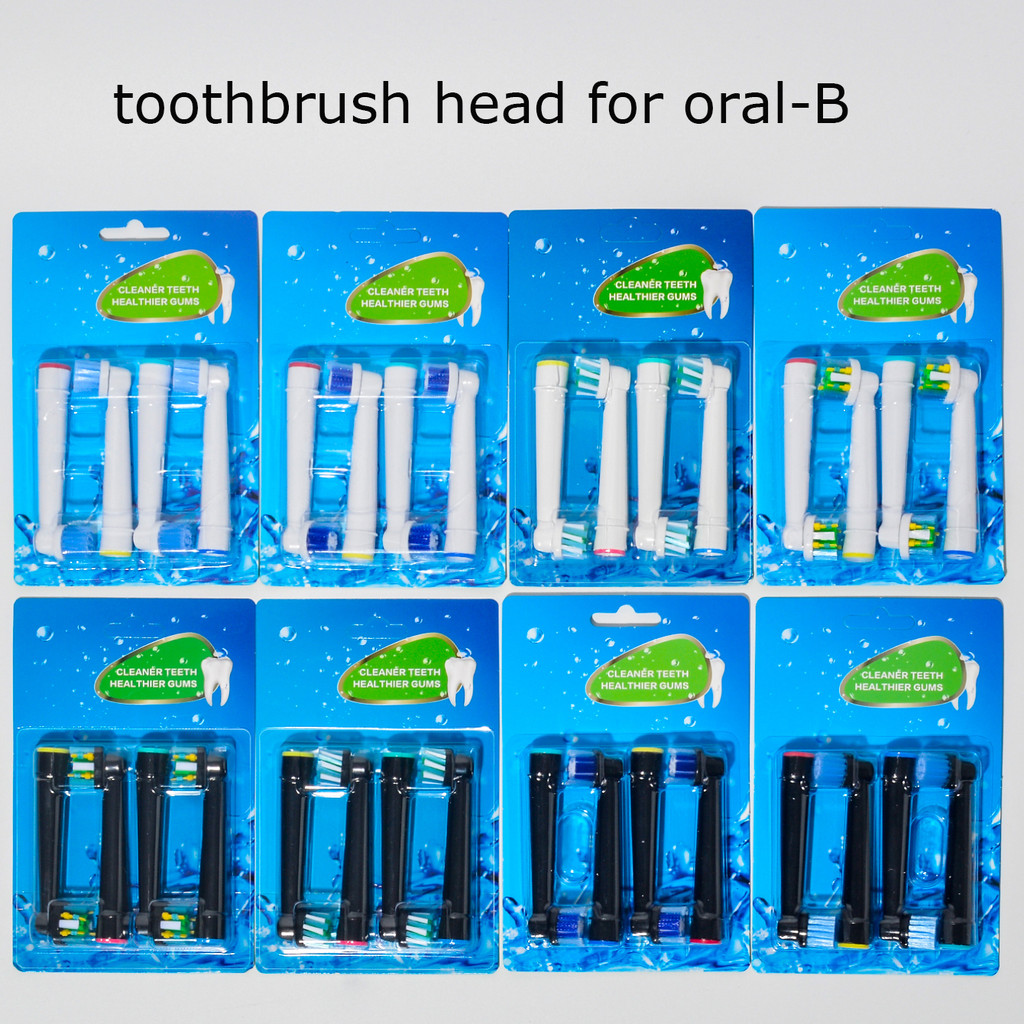 4 Buah Kepala Sikat Gigi Elektrik untuk Oral B Kepala Sikat Gigi Pengganti Bulu Lembut Pemutih Kepal