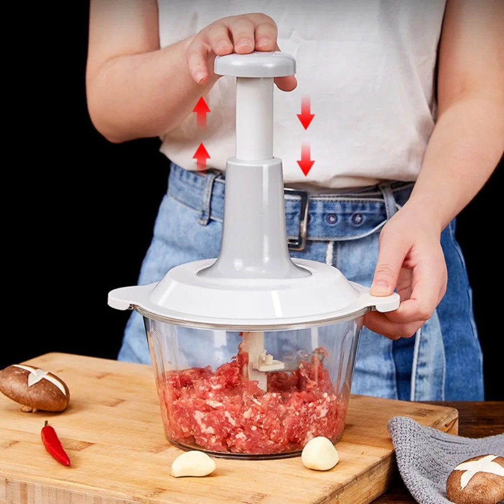 Mesin Penggiling Daging Dapur Penghancur Makanan Manual Multifungsi Blender Gadget Dapur Pemotong Sa