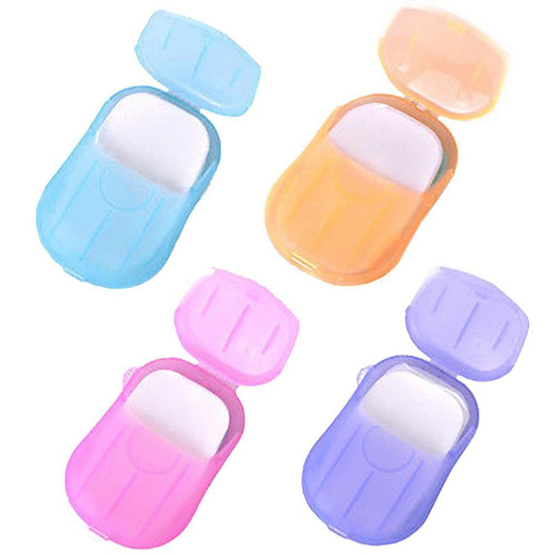 1 Kotak Cuci Tangan Lembar Irisan Beraroma Berbusa Kotak Kertas Sabun Mandi Perjalanan Sabun Kotak S