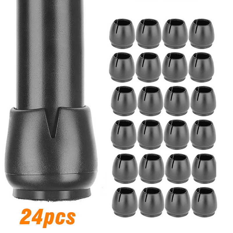 24 Buah Alas Kaki Kursi Meja Silikon dengan Alas Kaki Karet Meja Lantai Anti-selip Pelindung Penutup