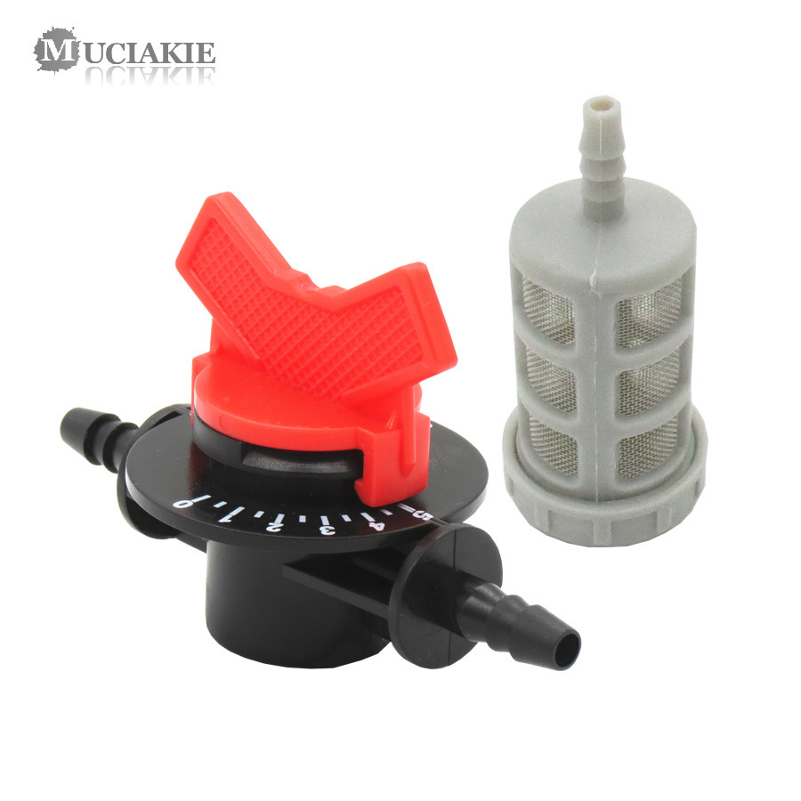 MUCIAKIE 1 SET Fitting Injektor Pupuk Venturi 7Mm Penutup Air dengan Gambar Filter Logam Aksesori Se