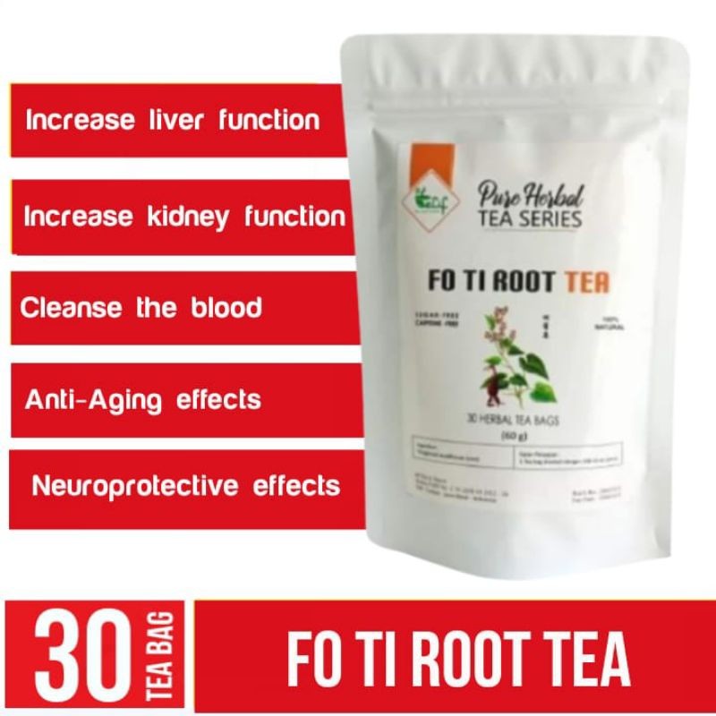 

ELIF TEA AND TISANE Fo Ti Root Tea : Fo-Ti Polygonum multiflorum He Shou Wu (30 Tea Bag) [PREMIUM]