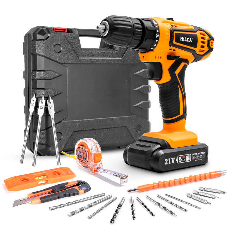 Bor Tanpa Kabel Mesin Bor Tangan Kecil Dapat Diisi Ulang Mesin Bor Obeng Listrik Nirkabel dengan Kit