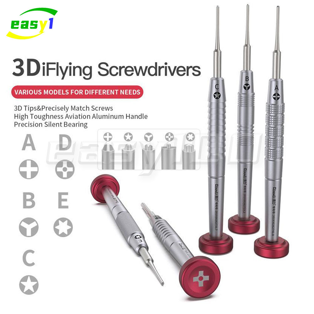 QIANLI 3D Driver Pembuka Baut Magnetik Presisi Tinggi untuk Alat Obeng Bongkar Perbaikan Ponsel iPho