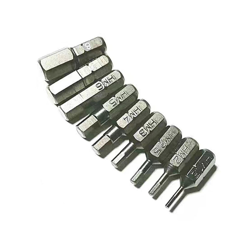 5 Buah/Set Set Obeng Listrik Keras Baja S2 Mata Obeng Pendek Hex 1/4 "Batang Hex 25Mm Alat Obeng Pan