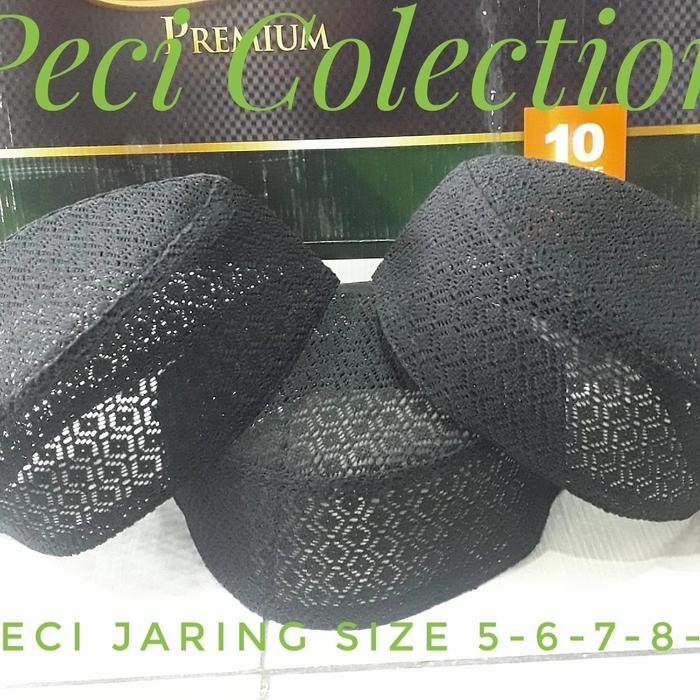 PREMIUM Peci Jaring / Kopiah Jaring /Peci Hitam Jaring / Peci Aldan