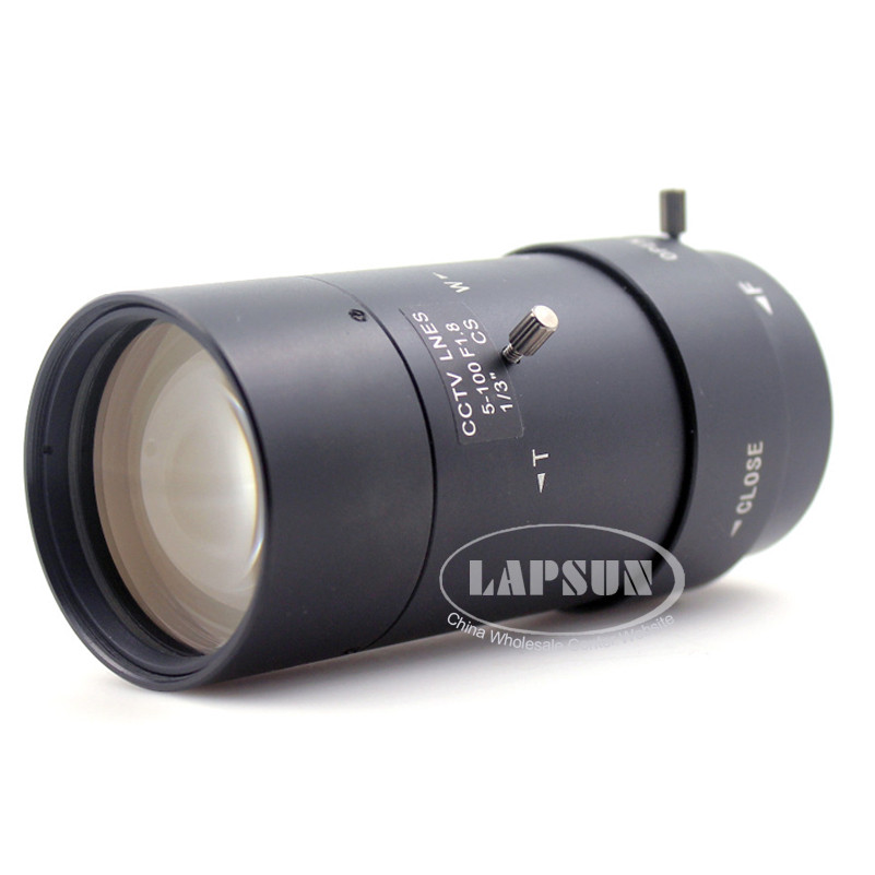 Fokus ZOOM IRIS Manual 5Mm ~ 100Mm CS C Mount Bidang Visual Besar untuk Lensa Kamera CCTV/Mikroskop 