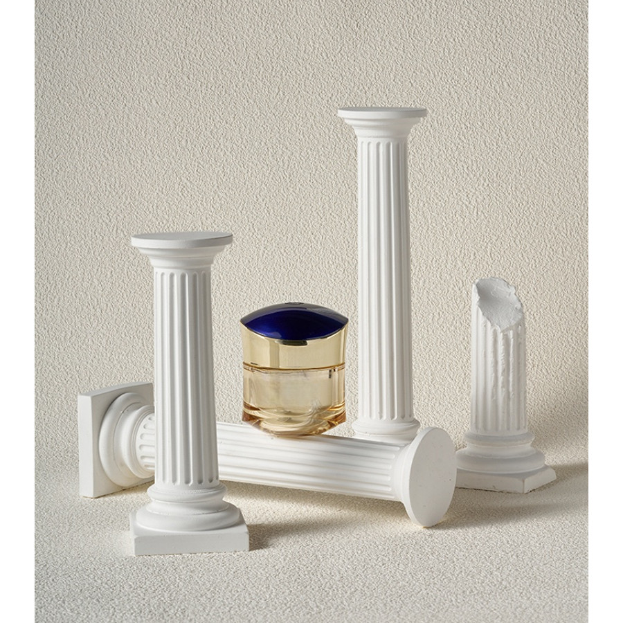 【Putih Murni】 Alat Peraga Fotografi Dekorasi Plester Kolom Romawi Alat Peraga Tampilan Produk Geomet