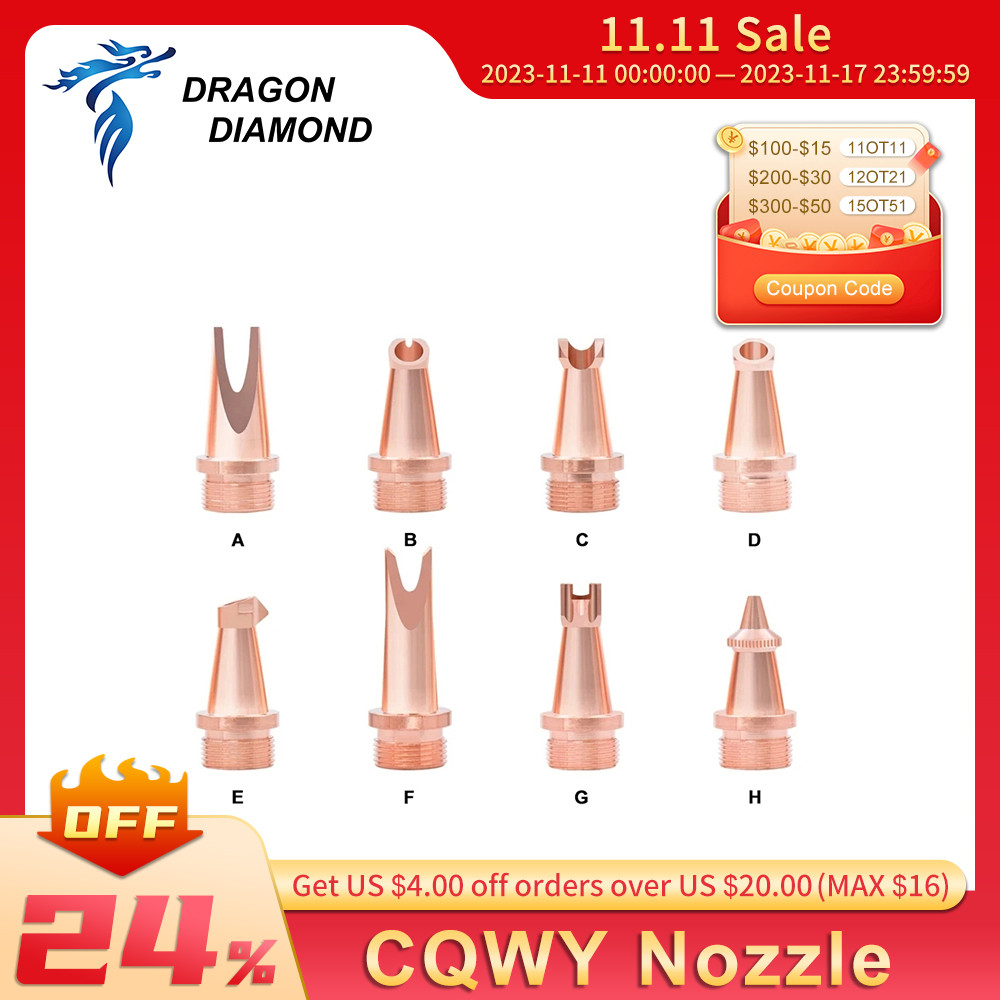 Nosel Kepala Las Laser Asli Nosel Pemotong Tembaga Benang Genggam M16 Tipe A-H untuk Mesin Las Gengg