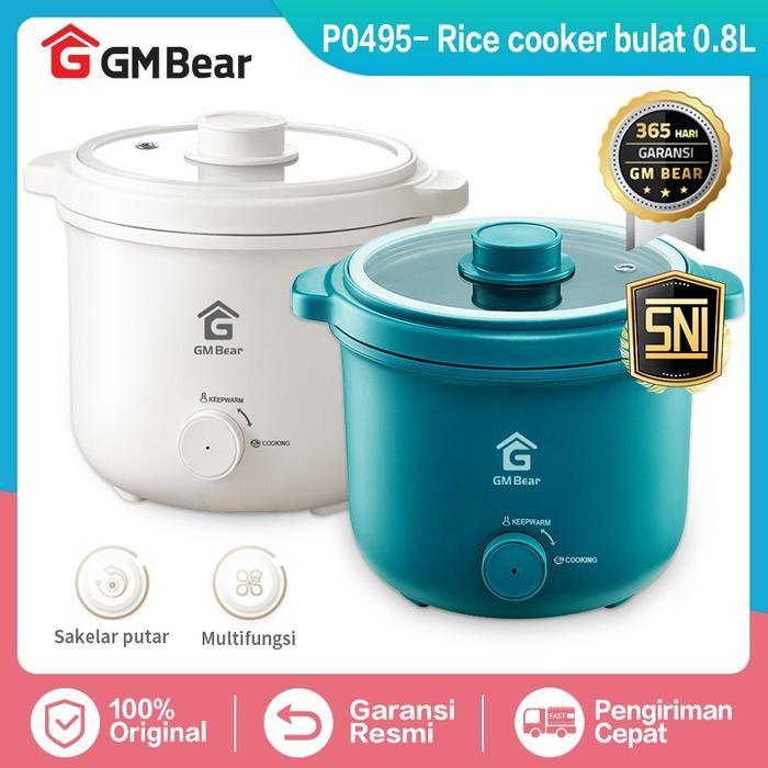 GM Bear Smart Rice Cooker 0.8 Liter P0495 - Penanak Nasi Multifungsi