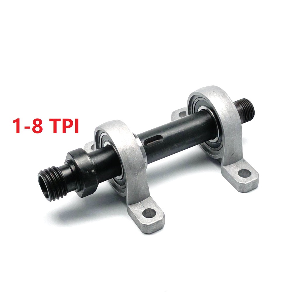 Bantalan dan 1-8 1 "X 8 TPI Headstock Bubut Kayu Poros Spindel Berongga DIY Fit Chuck Kayu Pencegaha