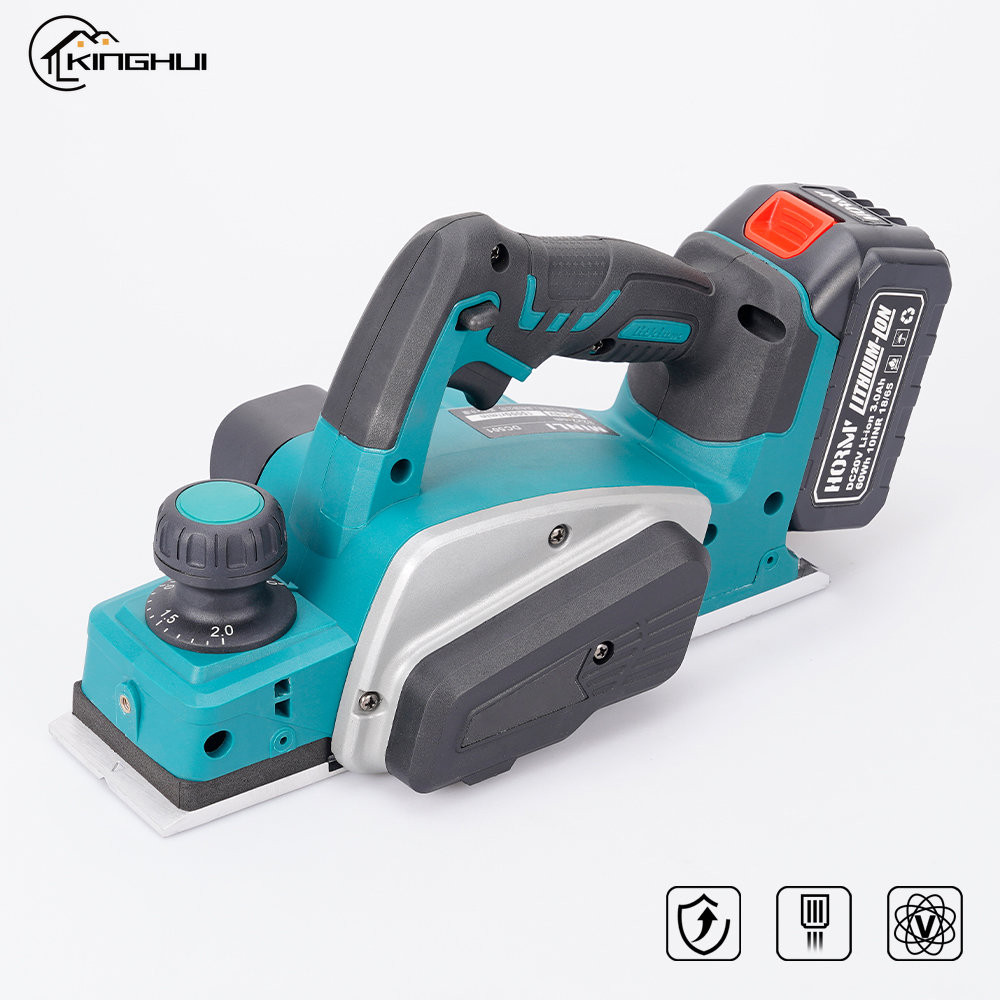 Planer Elektrik Tanpa Kabel 15000Rpm Pemangkas Router Elektrik dengan Kunci Pas Mesin Pemotong Kayu 