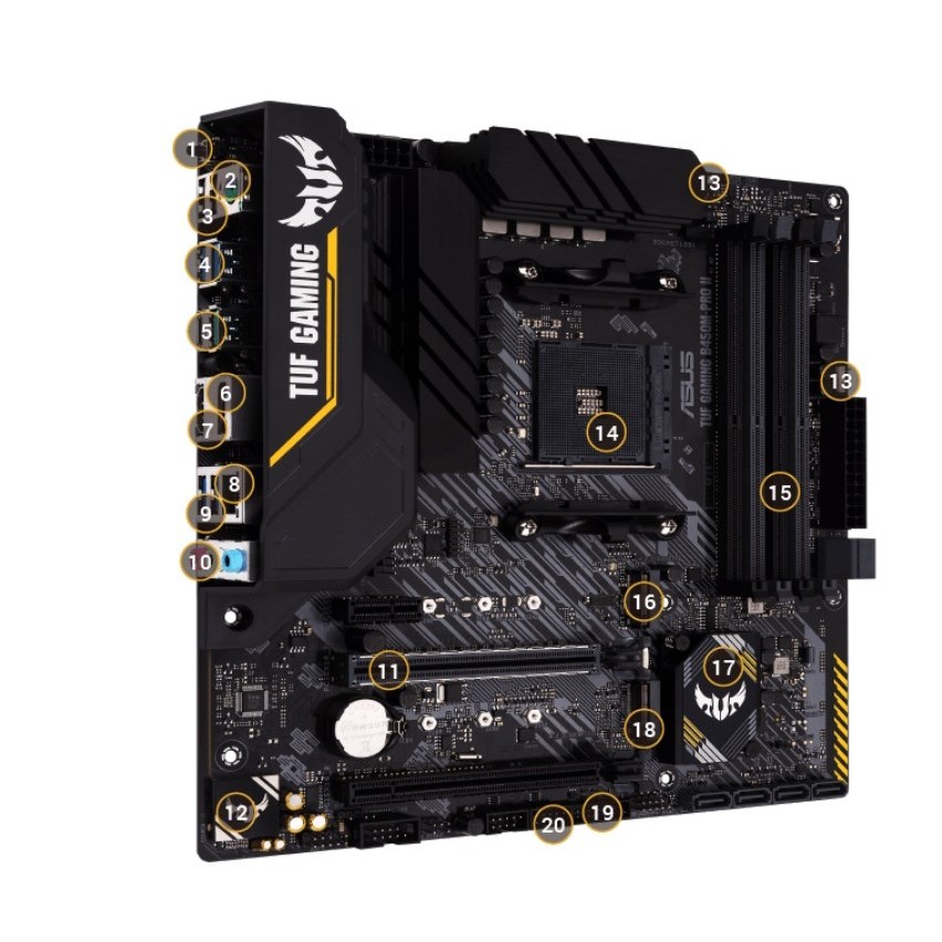 New TUF GAMING B450M PRO II DDR4 Motherboard 4400MHz 128G M.2 SATA 6Gb/S USB 3.2 AMD B450 Mainboard 
