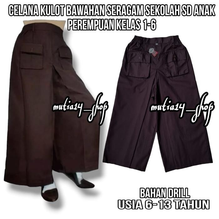 rok celana kulot Panjang seragam pramuka sekolah SD anak perempuan