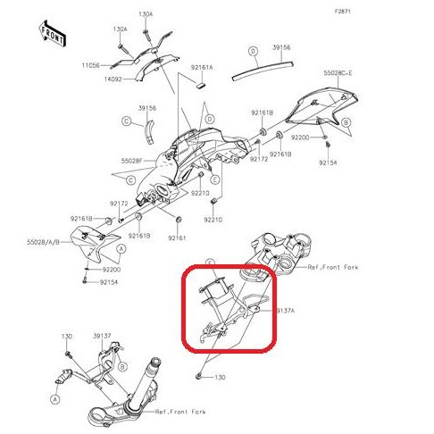 Braket Headlamp Kawasaki Z250Sl Original, Ready Stock