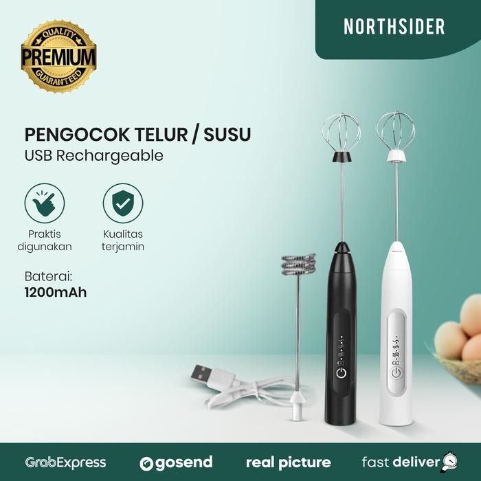 

Terlaris Milk Frother 3 Whisk Rechargeable Egg Mixer Pengocok Telur Dan Susu
