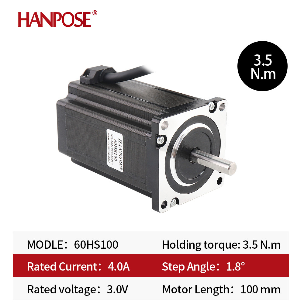 60HS100 2 Phase 60 Stepper Motor 1.8 Degree 4 Leads 3.5N.M 4.0A 3D For Printer Monitoring Equipment 