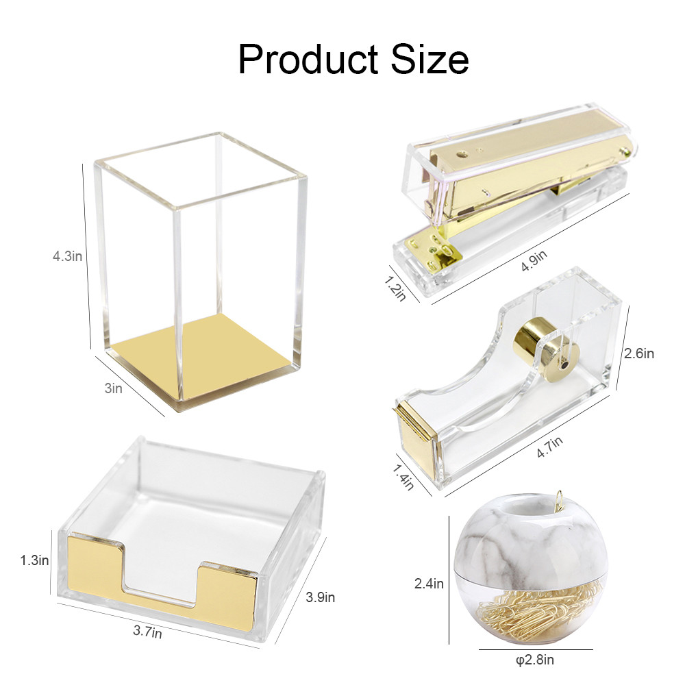 Office Supplies Gold Desk Organizer Set Rose Gold Accessories Home Office Desk Set