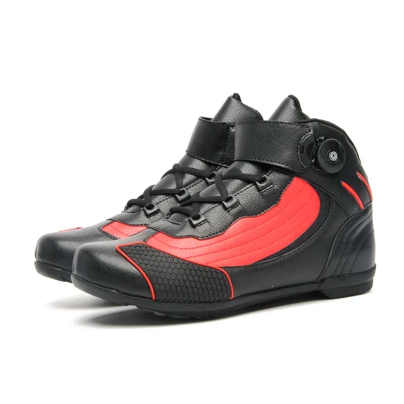 Terlaris Leather Motorcycle Boots Waterproof Motorcyclist Boots Men Vintage Riding Ankle Boots Raci