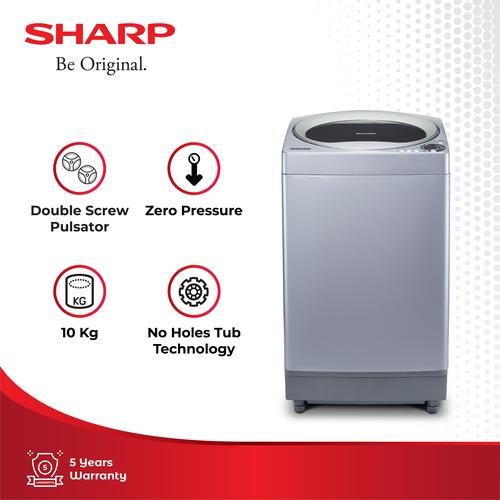 Sharp Mesin Cuci Top Loading 10 Kg ES-M1008T-SA