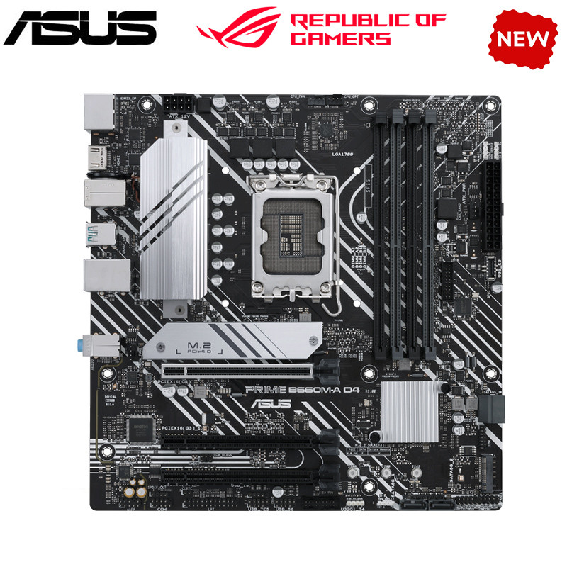 NEW B660 For ASUS PRIME B660M-A D4  LGA 1700 DDR4 Motherboard B660 Supports CPU i5 10400f i3 12100f 