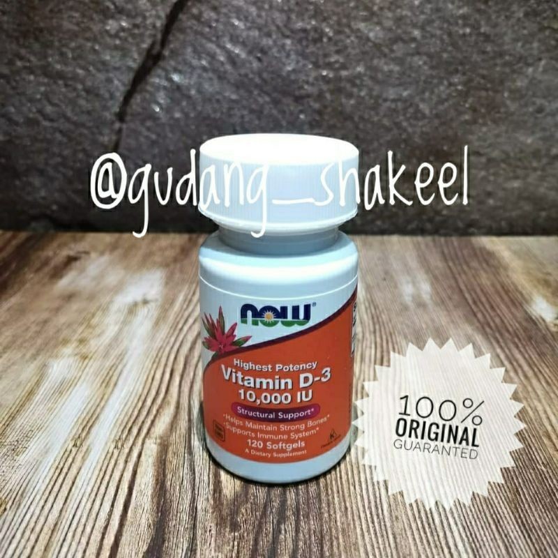 Now Vitamin D3 400 1000 2000 5000 10000 50000 IU 120 / 180 / 240 Softgels