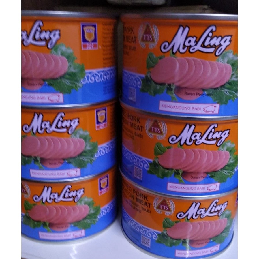 

Daging Babi Maling kaleng Pork Luncheon Ma Ling Non Halal