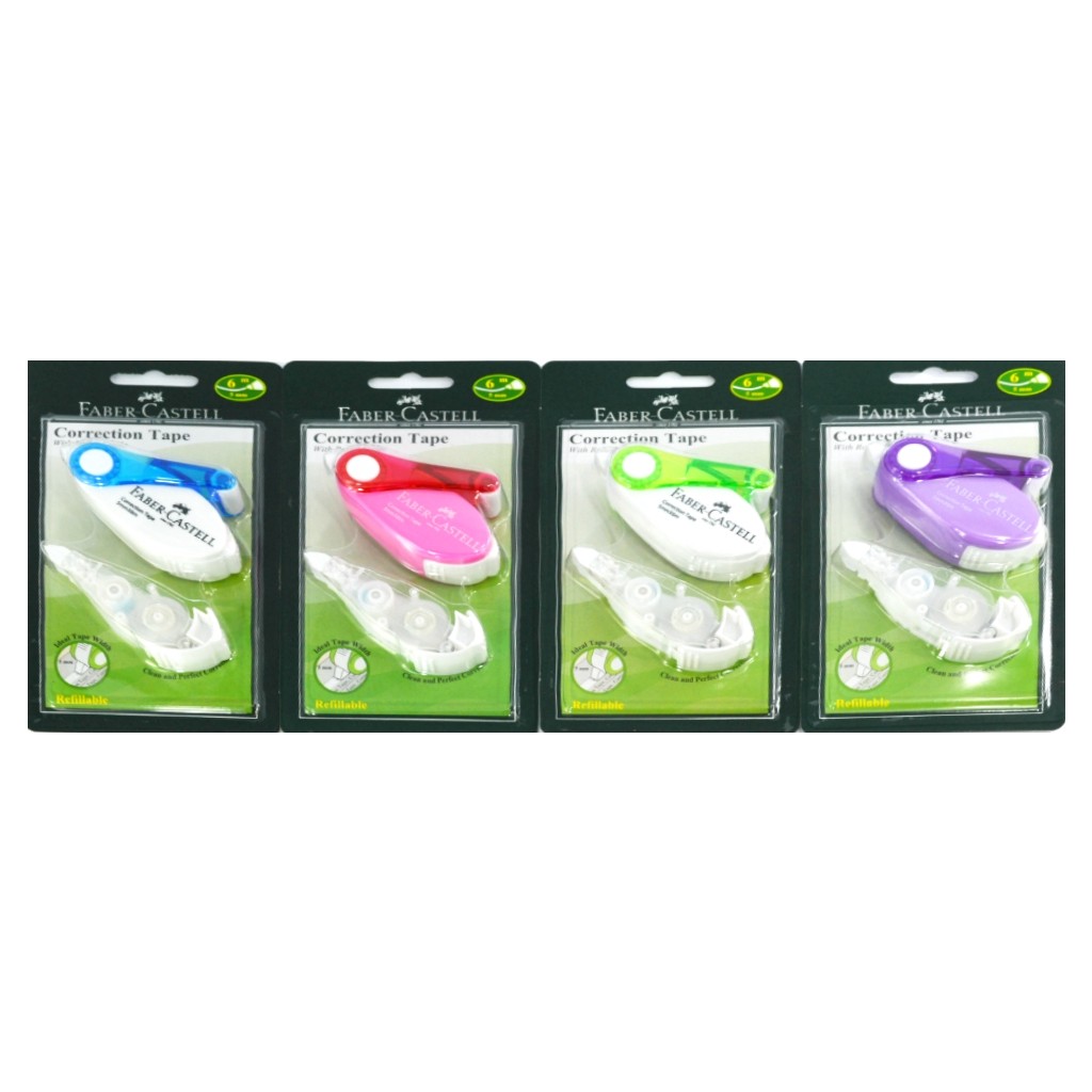 

Correction Tape Faber Castell SR 506 / Bonus Refill 1 Pcs / Bisa di Isi Ulang