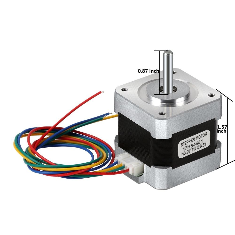 5 PCS (17HS4401) Nema 17 Stepper Motor 4-lead 1.8 Deg 40N.cm Holding Torque 1.7A 42 Motor for 3D Pri
