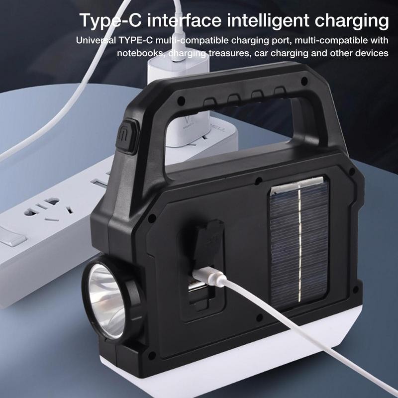 COB Light Solar Charging Rechargeable Handheld COB Sidelight Inspection Work Spotlight Waterproof 5 