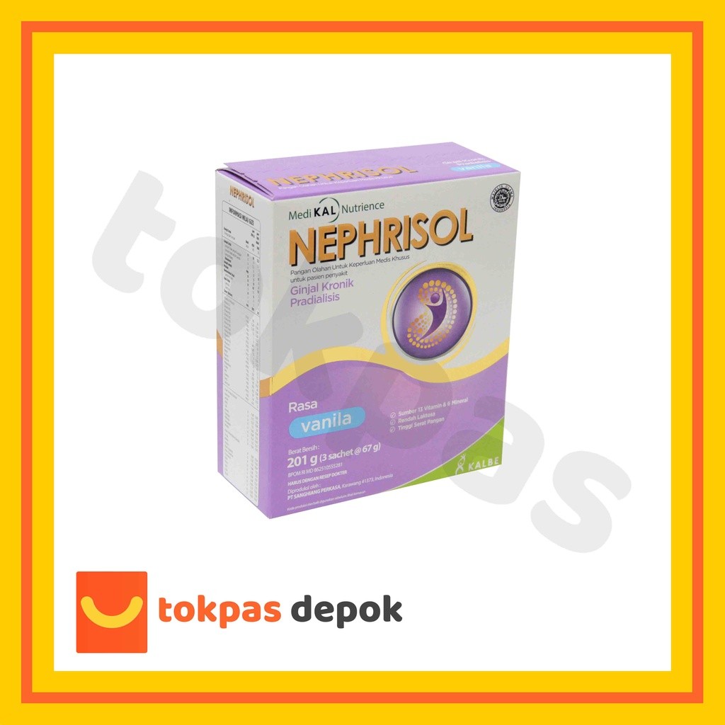 

Nephrisol Vanila/Cappucino 201 gram - Pasien Ginjal Pradialisis
