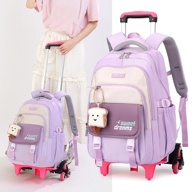 Sool Rolling Backpacks Sool Bags For Girls Trolley Bag With Wheels Waterproof Orthopedic Sool
