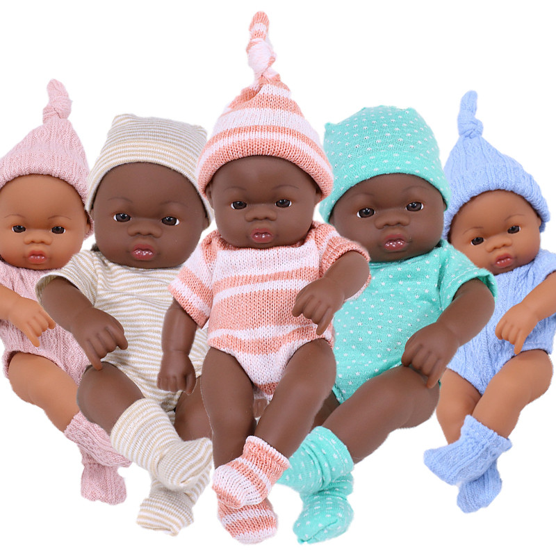 Black Reborn Dolls African Reborn Baby Doll 20Cm Dolls Baby Reborn Baby Doll Toys Soft Tou  High