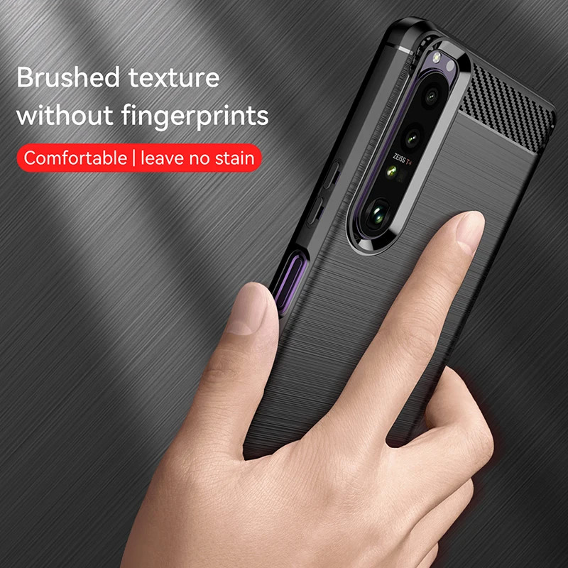 Shockproof Bumper Tpu Business Fiber Soft Case For Sony Xperia 1 5 10 I Ii Iii Iiii V Iv Xperia Ace