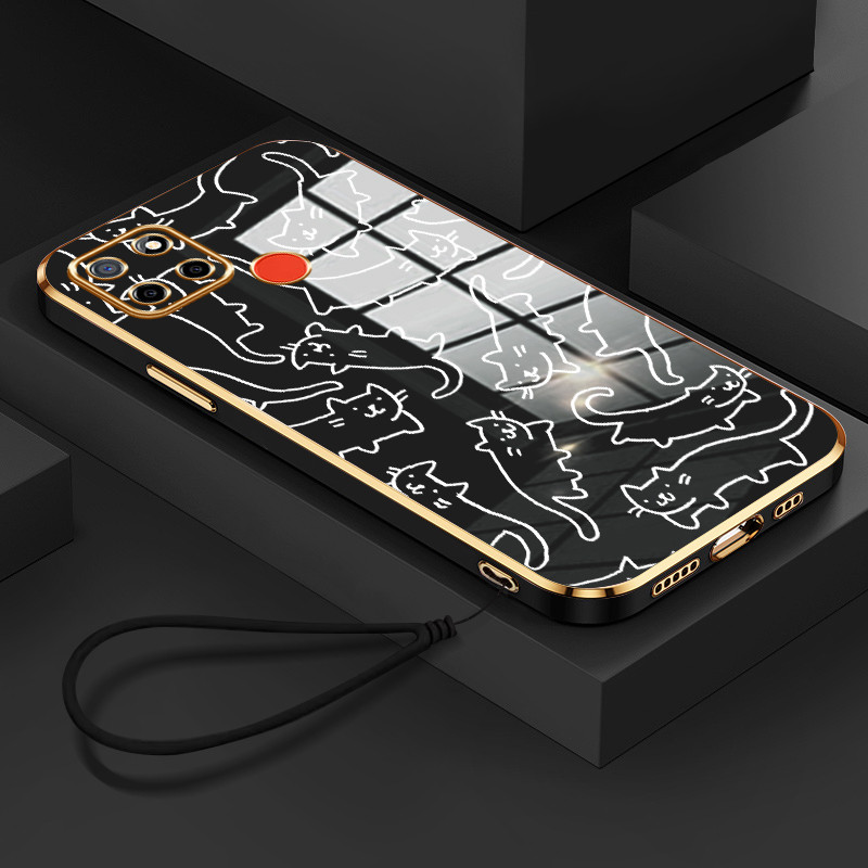 Casing Hp Untuk Realme C12 C25 C25s C15 Case Casing HP Kesing menggambarkan kucing Softcase pelindun