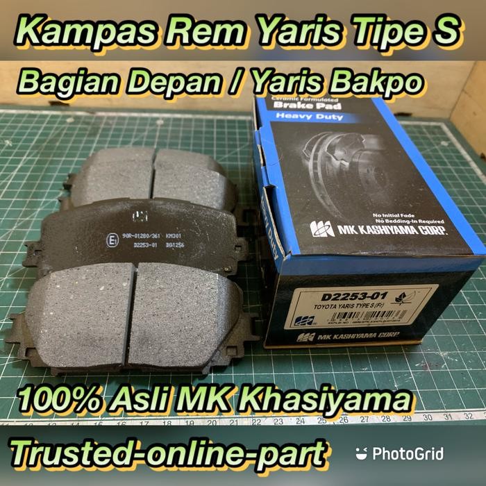 Kampas Rem Yaris Tipe S Depan 100% Asli Mk Yaris Bakpo