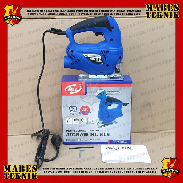 Mesin Pemotong Triplek Pvc Akrilik / Gergaji Listrik Hl Jigsaw Pro 618