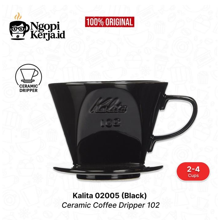 

Terlaris Kalita 102 Ceramic Coffee Dripper 2 To 4 Cups - #02005 Black