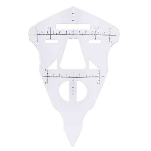 Promo Penggaris Sulam Mika Eyebrow Ruler/ Penggaris Sulam Alis Plastik/ Penggaris Mika