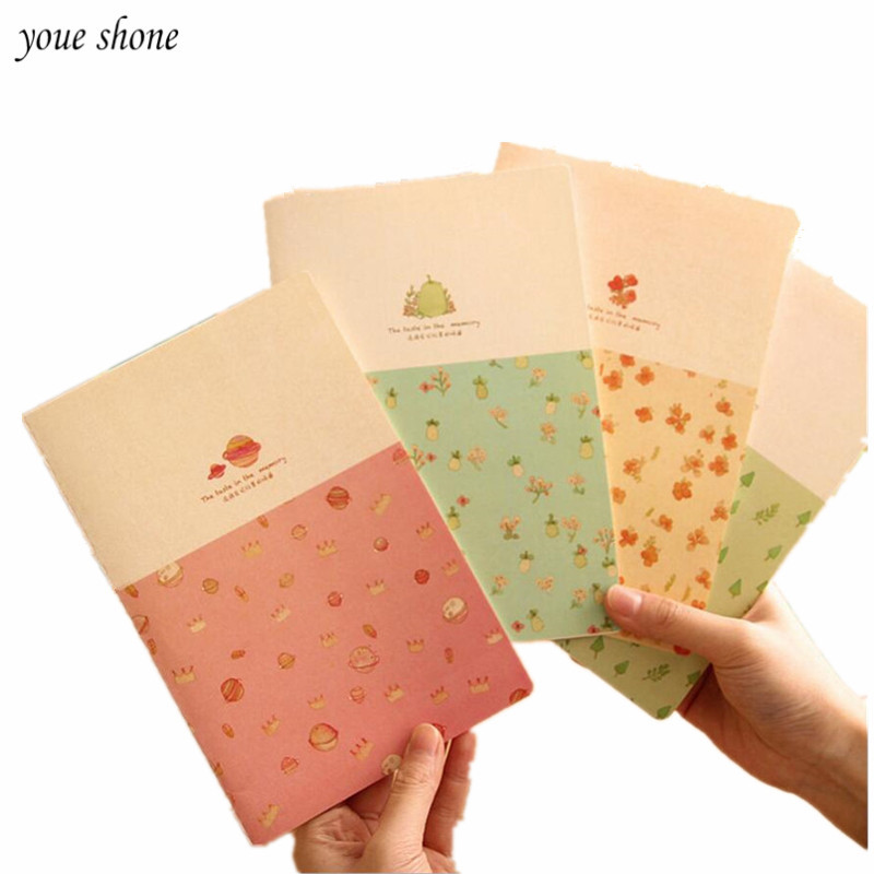 

1Pcs Korean Stationery Cute Paper A5 Notebook Brush Color Soft Copy Book Four Colors 210Mm*140Mm 40